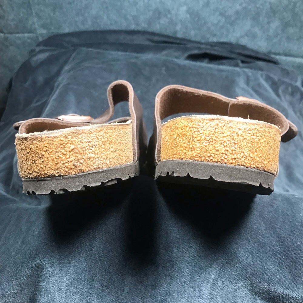 Birkenstock Arizona Brown Double-Strap Sandals M 11 EU 44 Outlined Footprint - Picture 12 of 16